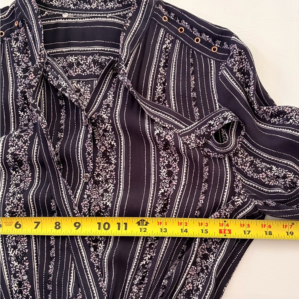 See By Chloe Dress Florence Tie-detailed Flora Crepe De Chine Maxi Dress size 2 - Picture 16 of 16
